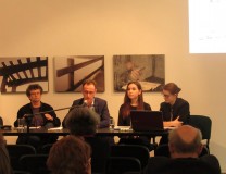 Katarzyna Duda i Monika Stachoń podczas konferencji poświęconej Emanuelowi Ringelblumowi w Żydowskim Instytucie Historycznym w Warszawie.