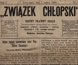 O RUCHU CHŁOPSKIM NA SĄDECCZYŹNIE - wykład z serii "Historie sądeckie"