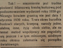 Sądecka gazeta "Głos Podhala" przewidywał zbliżającą się katastrofę w 1939 r. 
