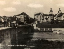 Most na rzece Kamienicy w okresie międzywojennym. Fot. fotopolska.eu