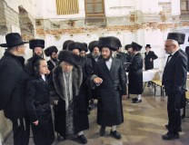 Naftali Halberstam podczas ostatniego swojego szabatu w sądeckiej synagodze - 2017 r. Fot. S. Sikora. 