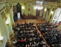 Konferencja w ramach Międzynarodowego Dnia Pamięci o Ofiarach Holokaustu w sądeckim ratuszu, styczeń 2020 r.